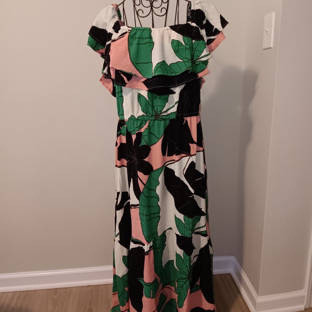 Floral Ruffle Maxi Dress